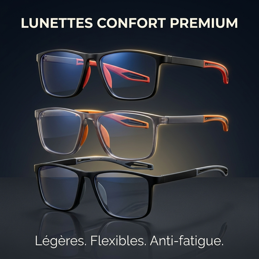 Lunettes de confort haut de gamme – Légères, flexibles et anti-fatigue